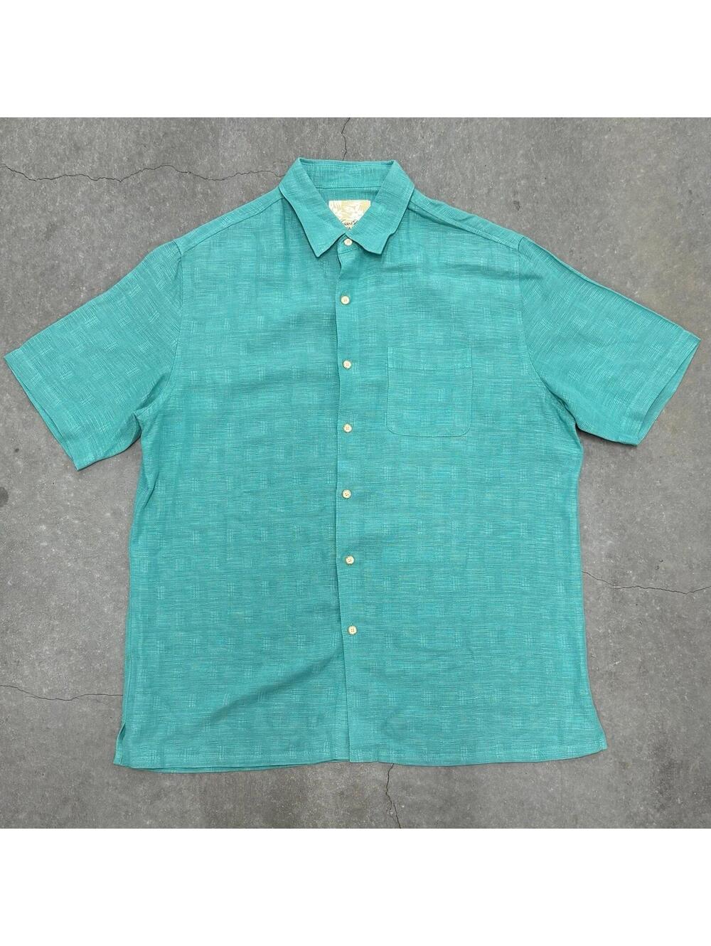 Tasso Elba Island Blue Silk Shirt